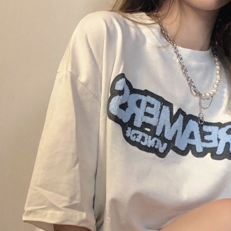 Áo Thun Tay Lỡ Nữ 100% cotton Unisex Form rộng Ulzzang