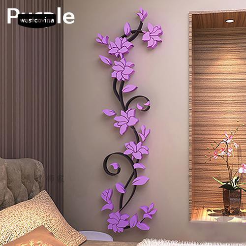 Hoa trang trí 3D dán tường