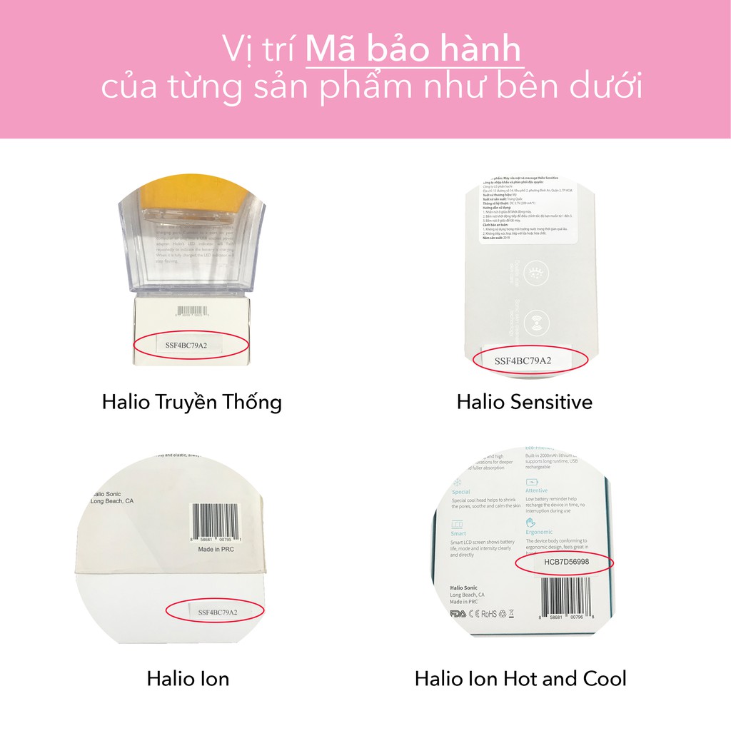 Máy Đẩy Tinh Chất Dưỡng Trắng Nóng Lạnh Halio Ion Hot &amp; Cool Beauty Device Màu hồng