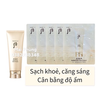 Sữa rửa mặt tái sinh cân bằng độ ẩm Whoo Radiant Soft Foam Cleanser