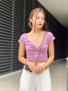 ☀️ Áo crop cổ V( Hình thật)