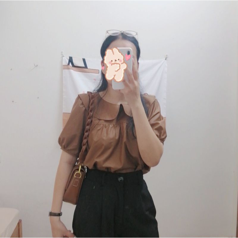 ÁO KIỂU CỔ SEN TAY NGẮN PHỒNG BABYDOLL | BigBuy360 - bigbuy360.vn