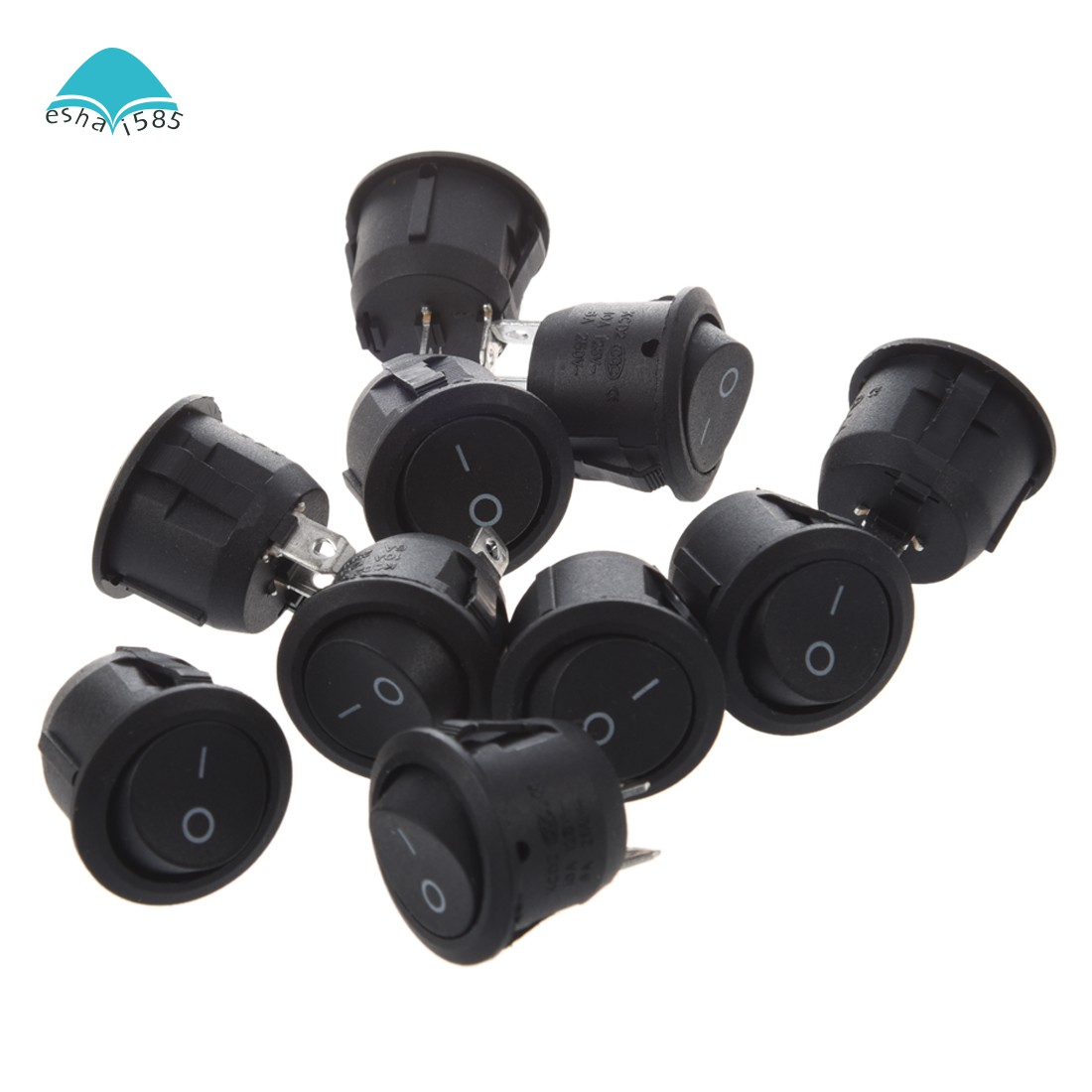 Set 10 Công Tắc Tròn Ac 6a 10a 250v