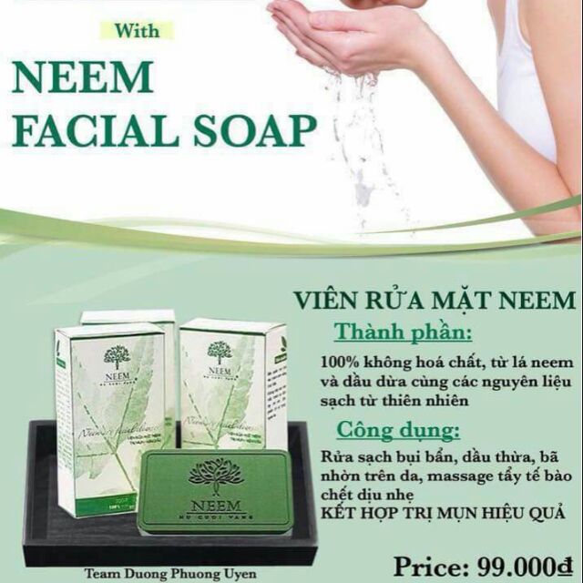 VIÊN RỬA MẶT NEEM