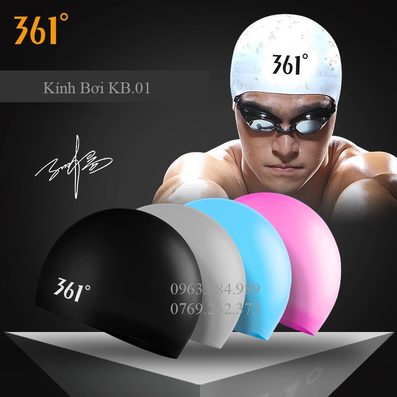 Combo kính bơi KB.01 + mũ bơi M.01 thương hiệu thời trang nam 361 chất liệu tuyệt vời, cập đôi hoàn hảo khi xuống bể boi