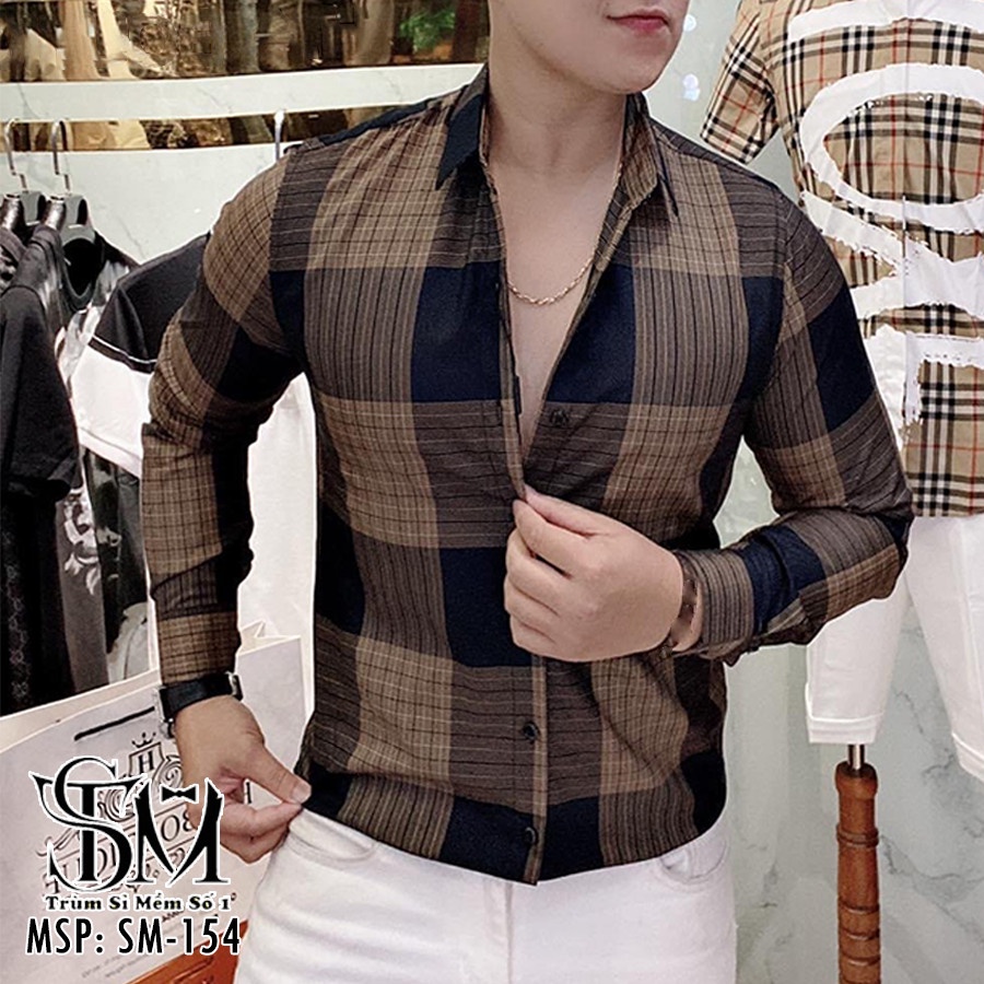 ÁO SƠ MI TSM CARO TRẮNG-ĐEN