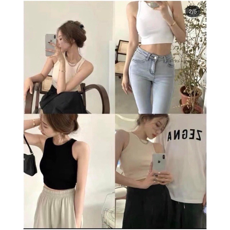 Áo Ba Lỗ Nữ ❤️ Lumip ❤️ Áo Croptop Kiểu Ôm Body Tank Top Nữ Bigsize Chất Cotton Siêu Mềm Mịn Thoáng Mát BL210 | BigBuy360 - bigbuy360.vn