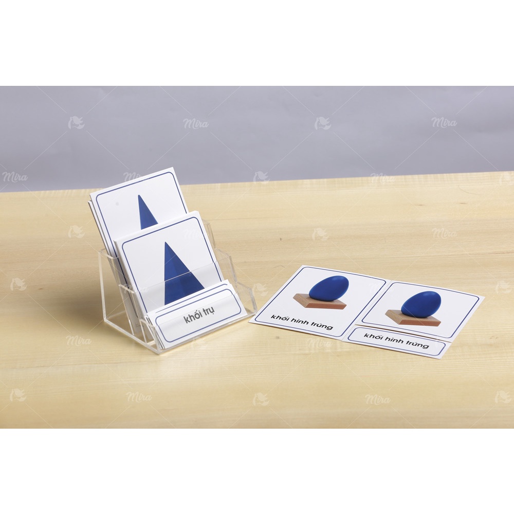 Giá mica để thẻ 3 phần - Giáo cụ Đồ dùng Montessori - Mira Toys