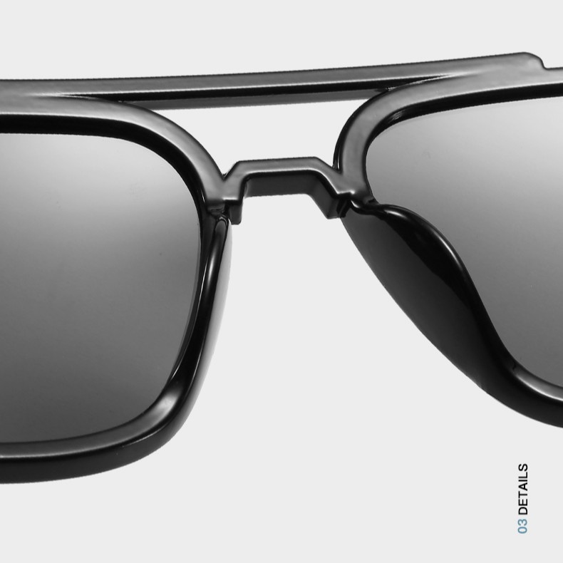 Kính mát gọng chữ nhật họa tiết siêu anh hùng Người Sắt sang trọng thời trang cho nam