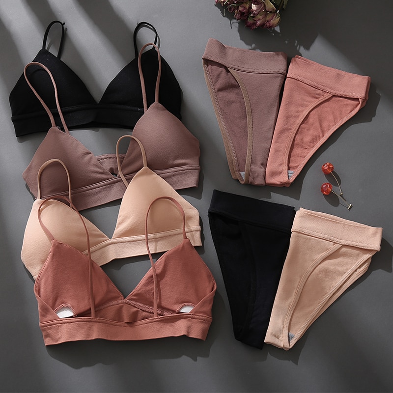 Bộ Áo Ngực Cổ Chữ V Và Quần Lót Không Đường May Không Gọng Gợi Cảm Dành Cho Bạn Nữ (Có Bán Lẻ Áo Ngực) | BigBuy360 - bigbuy360.vn