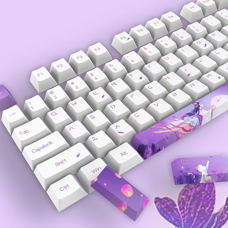 Bộ 108 Nút Bàn Phím Cơ Chơi Game PBT In Hình Mặt Trăng Thần Thoại Myth