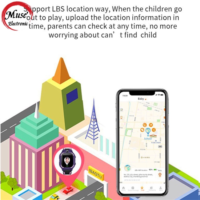 Đồng Hồ Thông Minh Z6 Màn Hình Cảm Ứng 1.44 inch Chống Thấm Nước Cho Bé