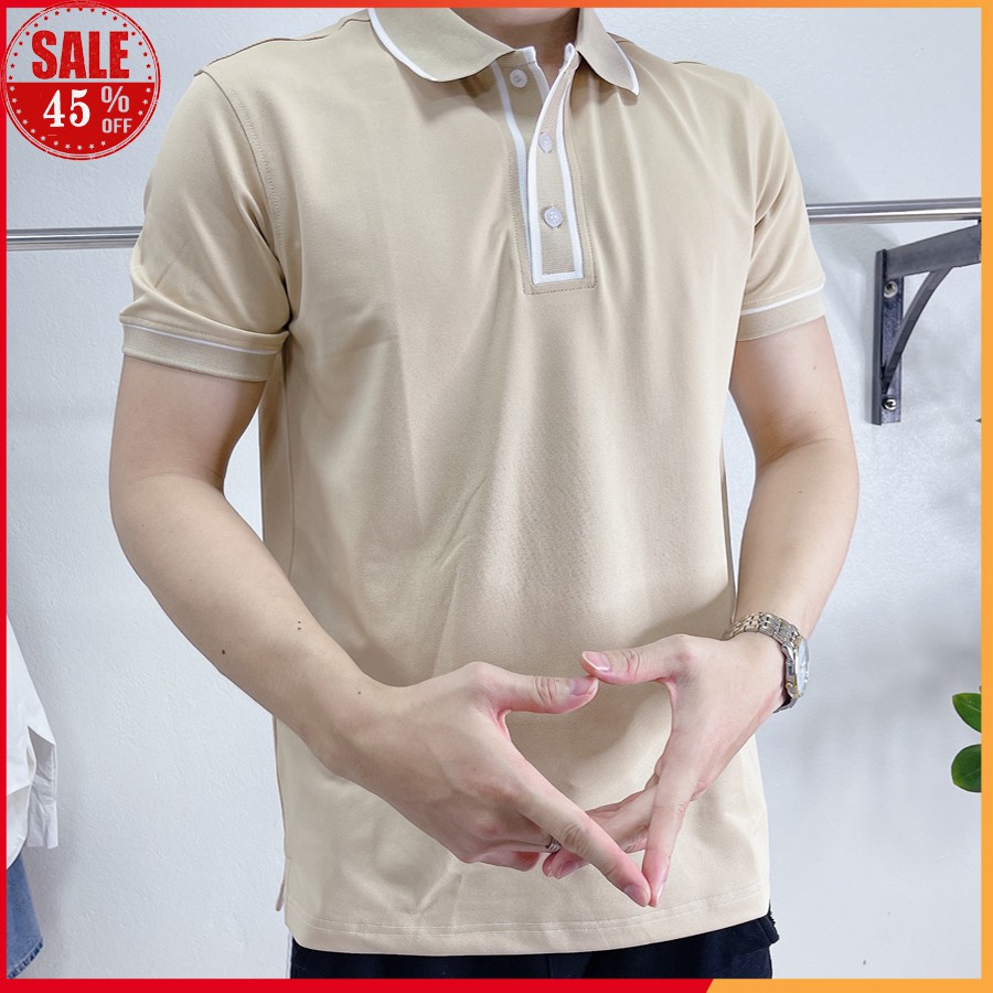 Áo Polo nam cổ bẻ Rap-lăng vải cá sấu Cotton xuất xịn,chuẩn form,sang trọng-lịch lãm -Co giãn thoải mái khi vận động