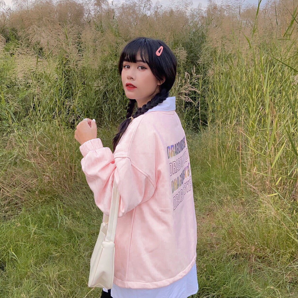 Áo tay dài Local Brand - Áo Nỉ Sweater Phản Quang Hồng Dragonbyboi nỉ cao cấp | BigBuy360 - bigbuy360.vn