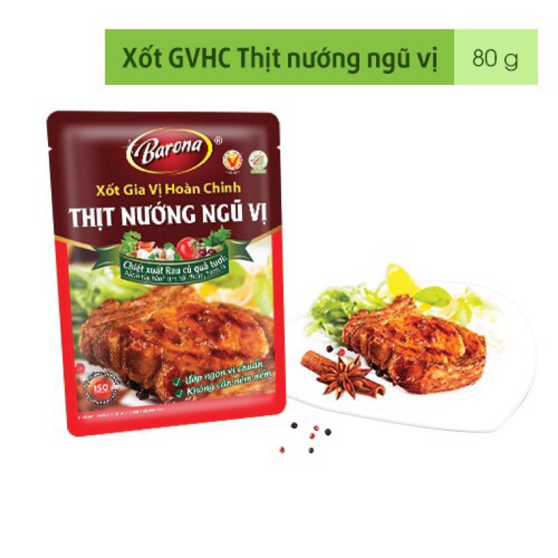 Xốt gia vị thịt nướng ngũ vị Barona 80g