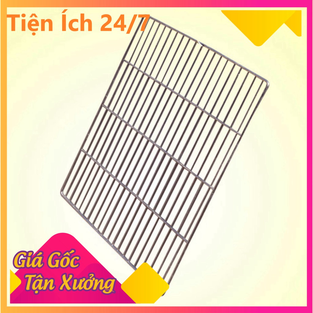 Vỉ Nướng Inox, Kẹp Nướng Thịt, Chả, Nướng Thực Phẩm Than Hoa Cao Cấp - [Tiện Ích 24/7]