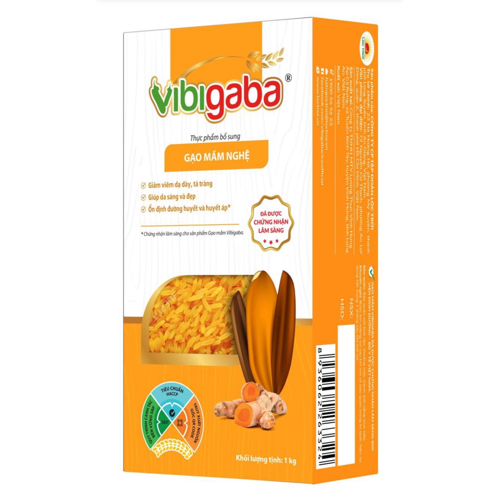 [Mã 267FMCGSALE giảm 8% đơn 500K] Gạo mầm Vibigaba Nghệ 1kg - Bán lẻ giá sỉ