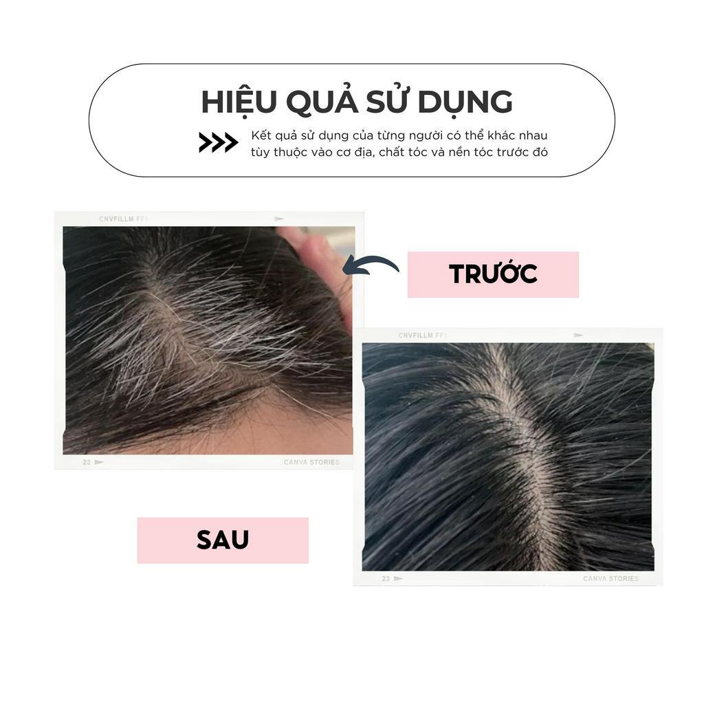 Dầu gội phủ bạc VICCHAMIS gói 30ml, đen óng tự nhiên, dầu gội nhân sâm GỘI LÀ ĐEN mềm mượt tóc