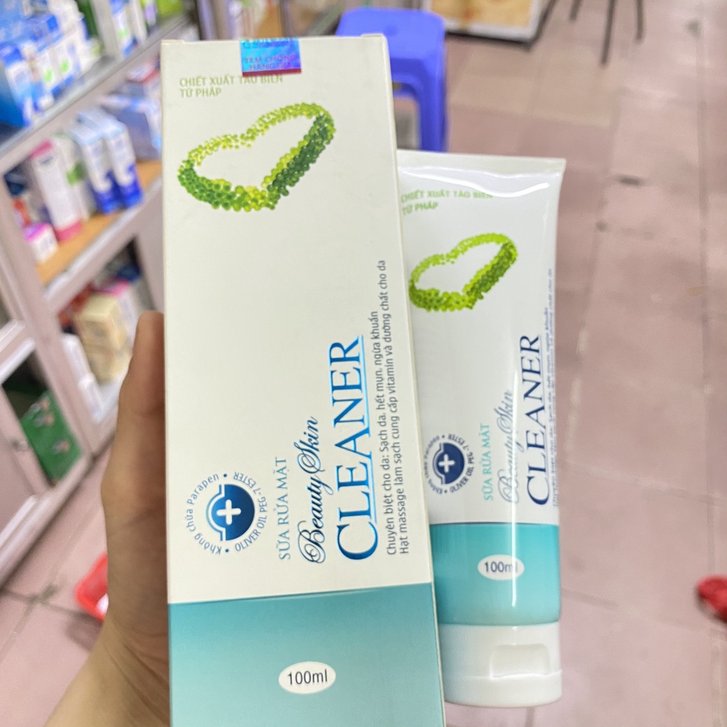 Sữa Rửa Mặt Beauty Skin Cleaner 100ml chiết xuất tảo biển từ Pháp