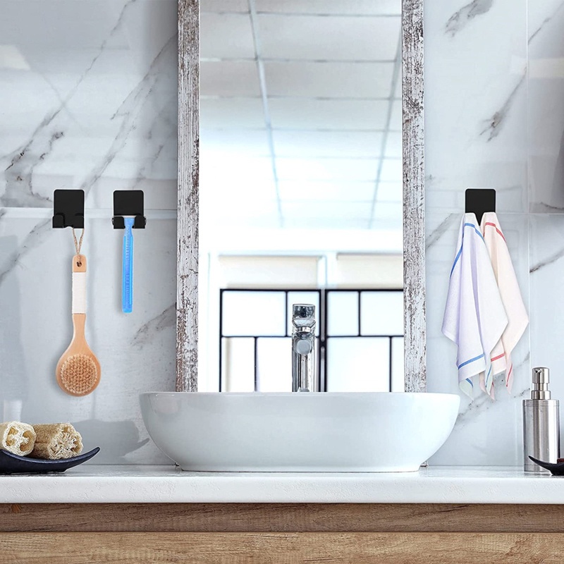 Bộ 8 Móc Dán Tường Siêu Dính Chống Thấm Nước Cho Phòng Tắm / Nhà Bếp / Tủ / Cửa / Văn Phòng