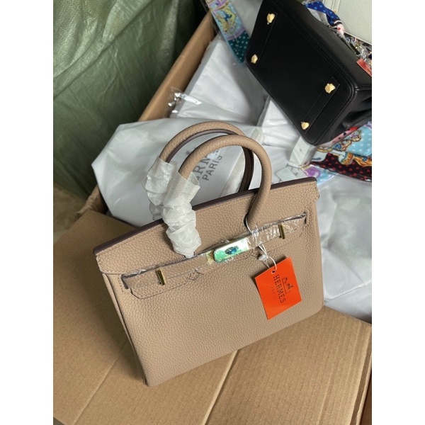 Túi Hm birkin tay cầm tặng kèm khăn size 25