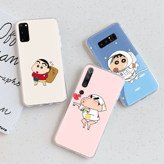 Ốp điện thoại mềm trong suốt họa tiết Shin Chan dành cho Samsung galaxy note 8 9 lite 10 plus 20 ultra