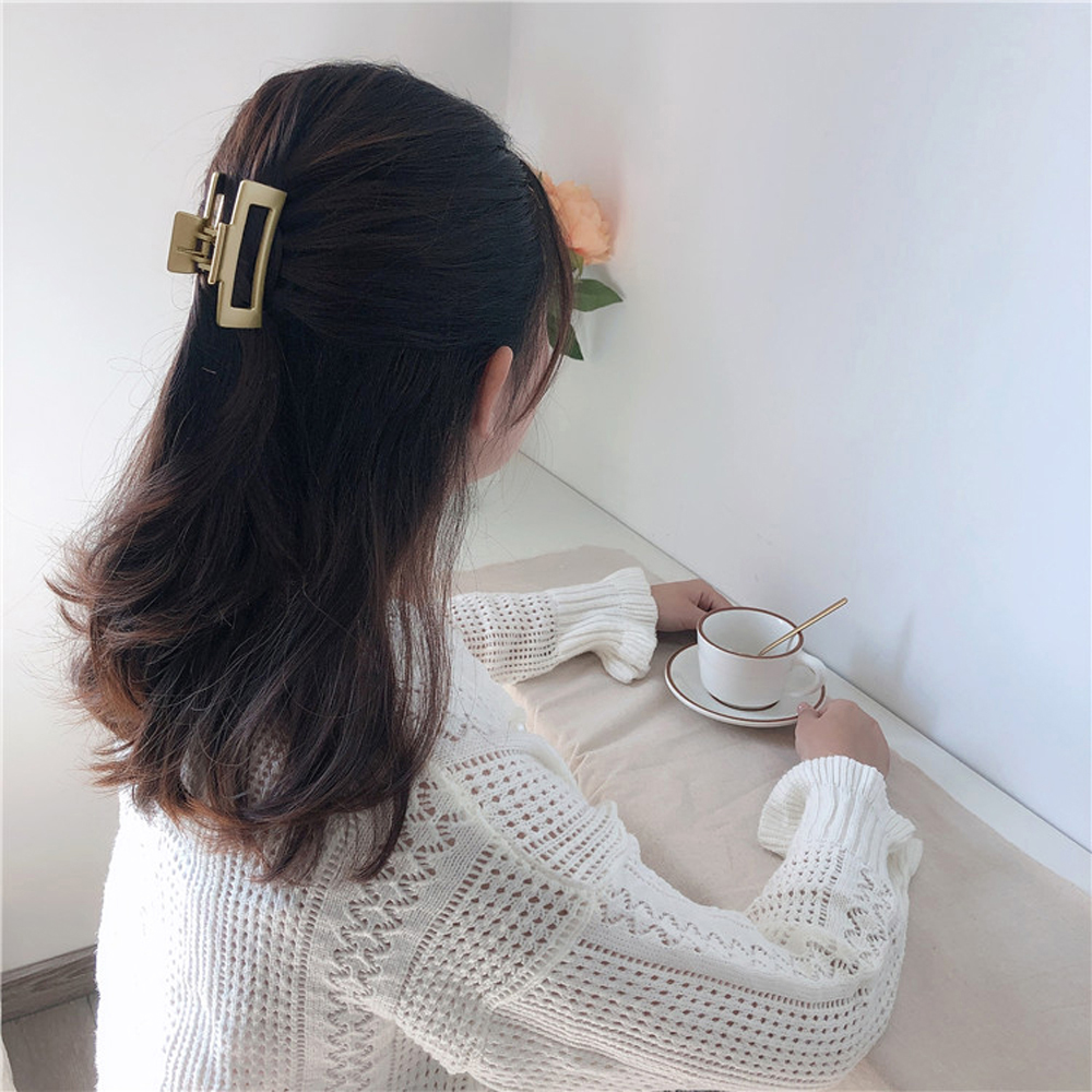 (Hàng Mới Về) Kẹp Tóc Càng Cua Bằng Nhựa Phong Cách Hàn Quốc Cho Nữ