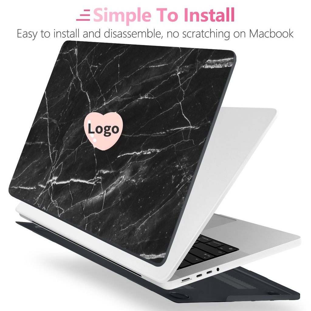 Ốp Điện Thoại Cứng Màu Đen Cho MacBook Pro Air M2 A2681 A2338 M1 A2337 A2179 Pro14 / 16 2021 A2442 Retina Touch Bar A1706 A1708 A2251 A1502 A2159 A1989