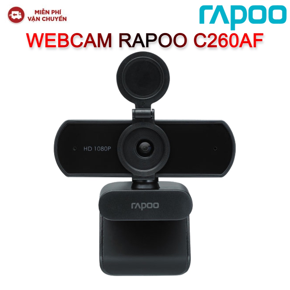 [ELMALL10 giảm 10% tối đa 500K] Webcam RAPOO C260AF Full HD (1920 x 1080)