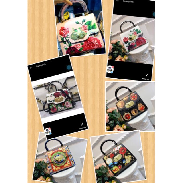 TÚI XÁCH D&G HOA NHIỀU MẪU