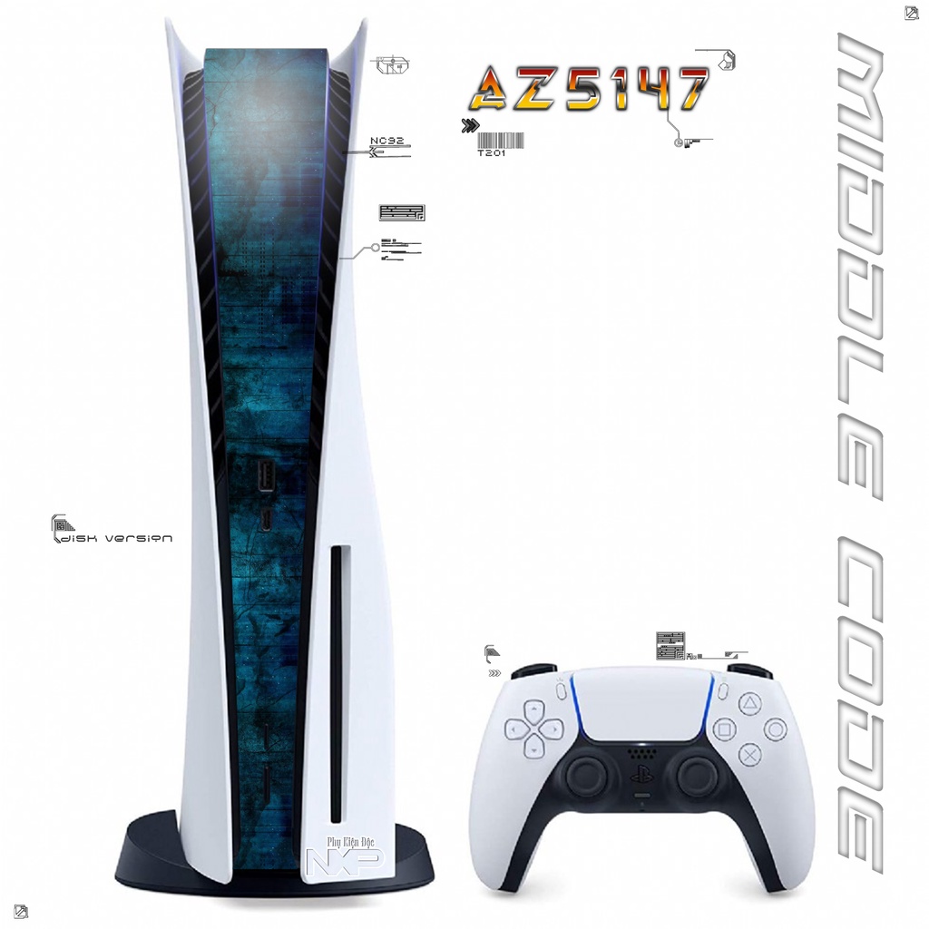 [PS5] Miếng dán middle  cho máy game PS5 AZ5x47