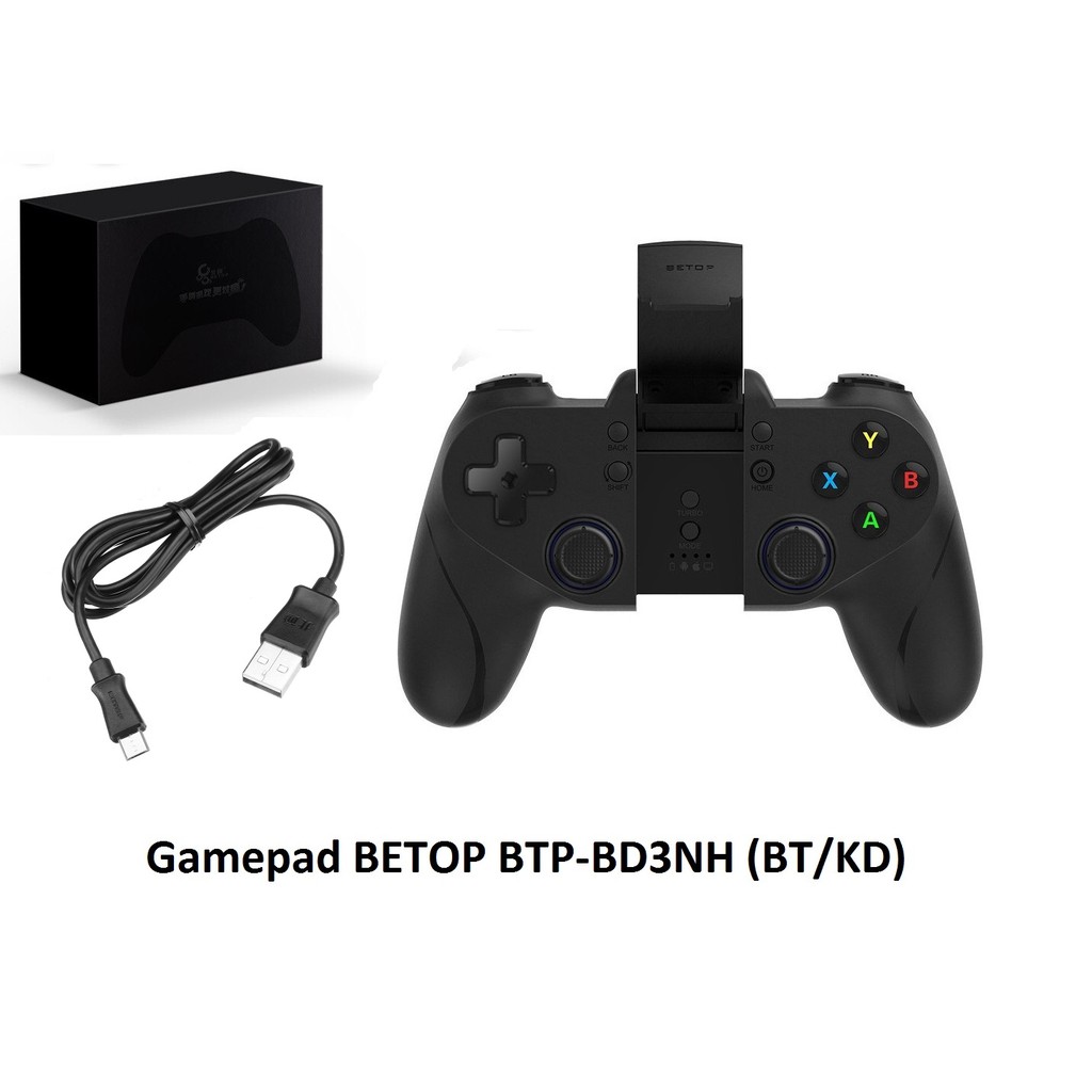 TAY BẤM GAME, TAY CẦM CHƠI GAMEPAD BETOP BTP BD3NH KHÔNG DÂY BLUETOOTH NFC GAMEPAD DÀNH CHO  ĐIỆN THOẠI, TV BOX