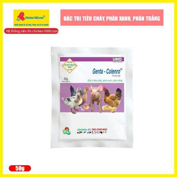 Thú Y Vemedim Genta Colenro Dùng Cho Gà, Vịt, Heo Bị Tiêu Chảy, Phân Xanh