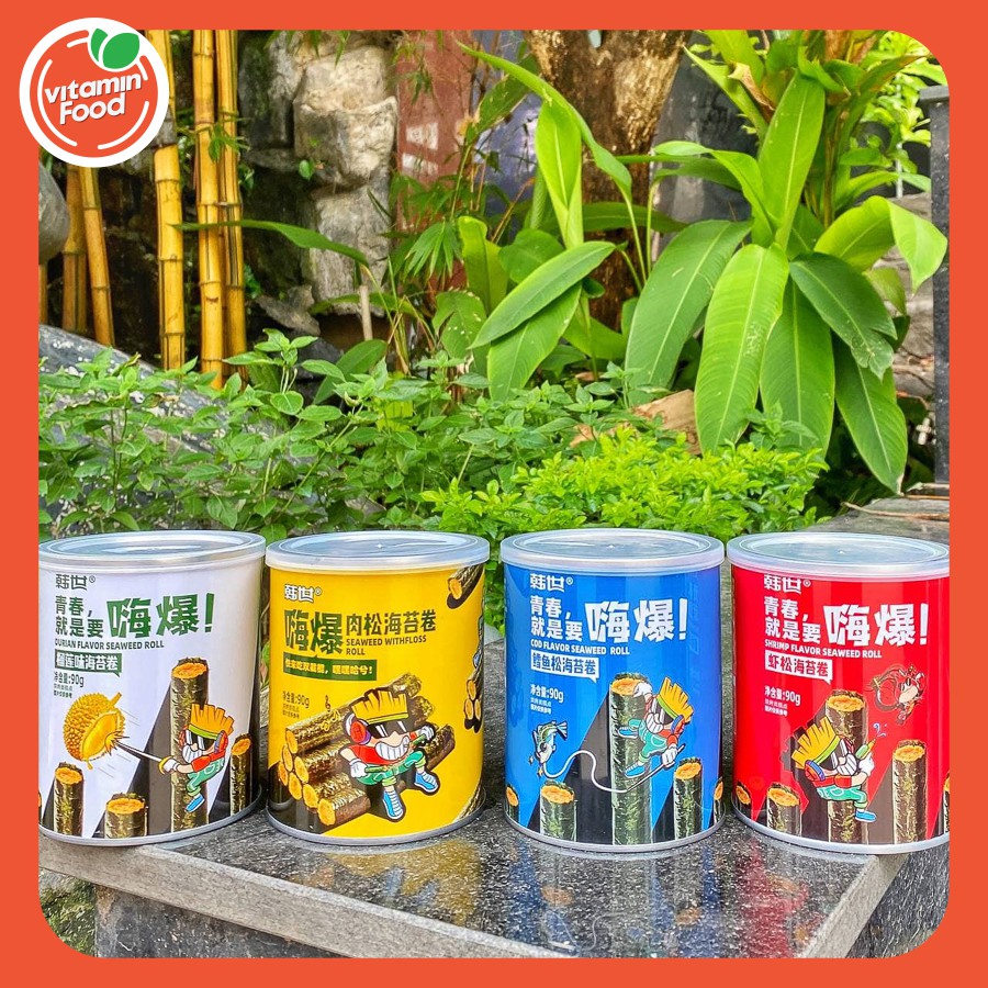 Snack Rong Biển Cuộn Chà Bông Trứng Muối | Vitamin Food