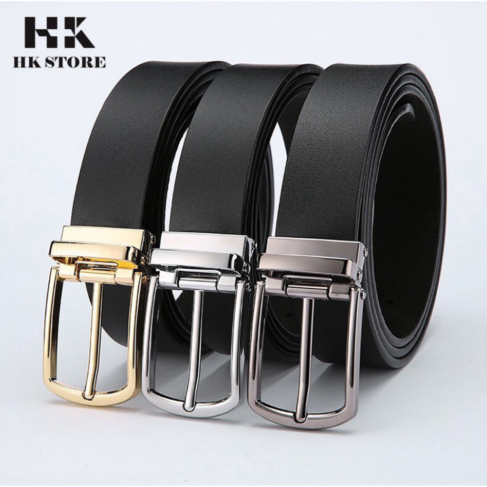 DÂY THẮT LƯNG NAM DA BÒ MIẾNG 💝 HK STORE 💝 bảo hành 5 năm - dây không bao giờ bị nổ dộp hoặc tách làm đôi.