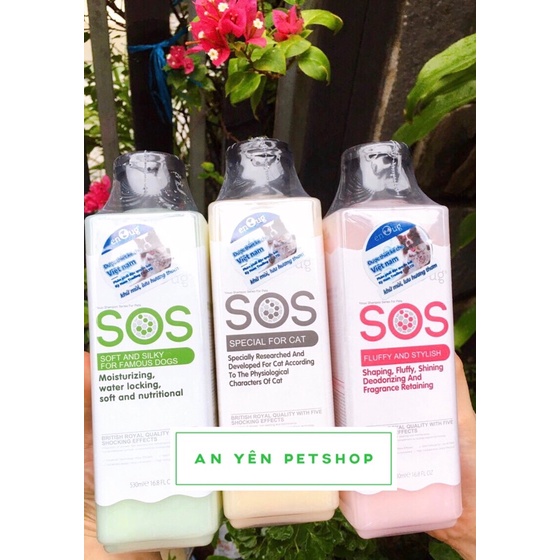 (BAO CHÍNH HÃNG) SỮA TẮM SOS CHO CHÓ 550ML