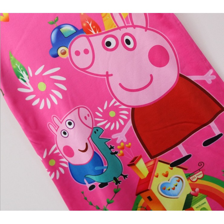 Đầm thun cho bé peppa pig hồng