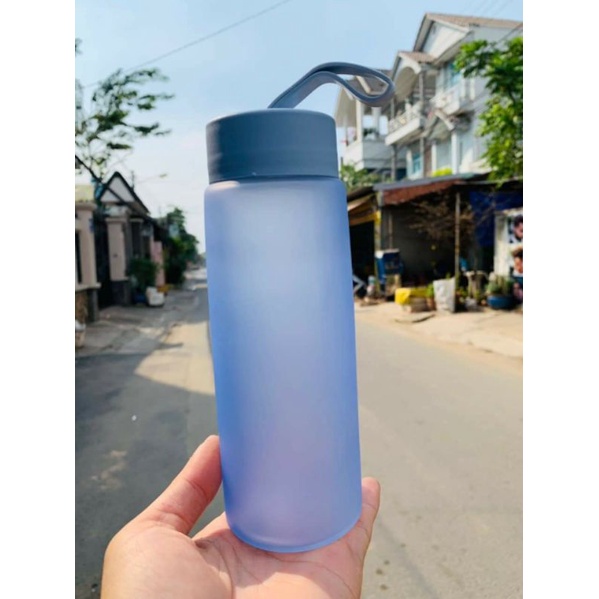 Bình thủy tinh Màu Ngẫu Nhiên siêu đẹp nắp vặn 400ml