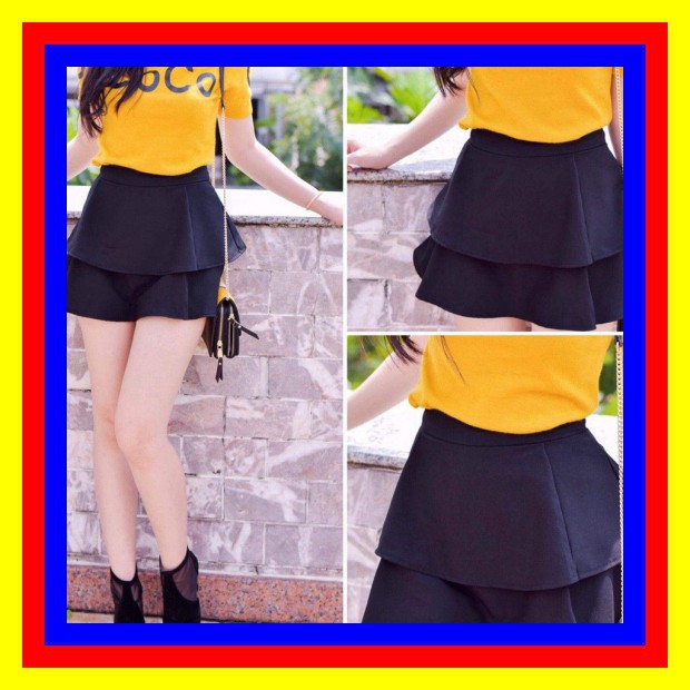 Xả Kho 12C14B1 Chân váy 2 tầng trẻ trung nữ tính, vải dày đẹp Xả Kho