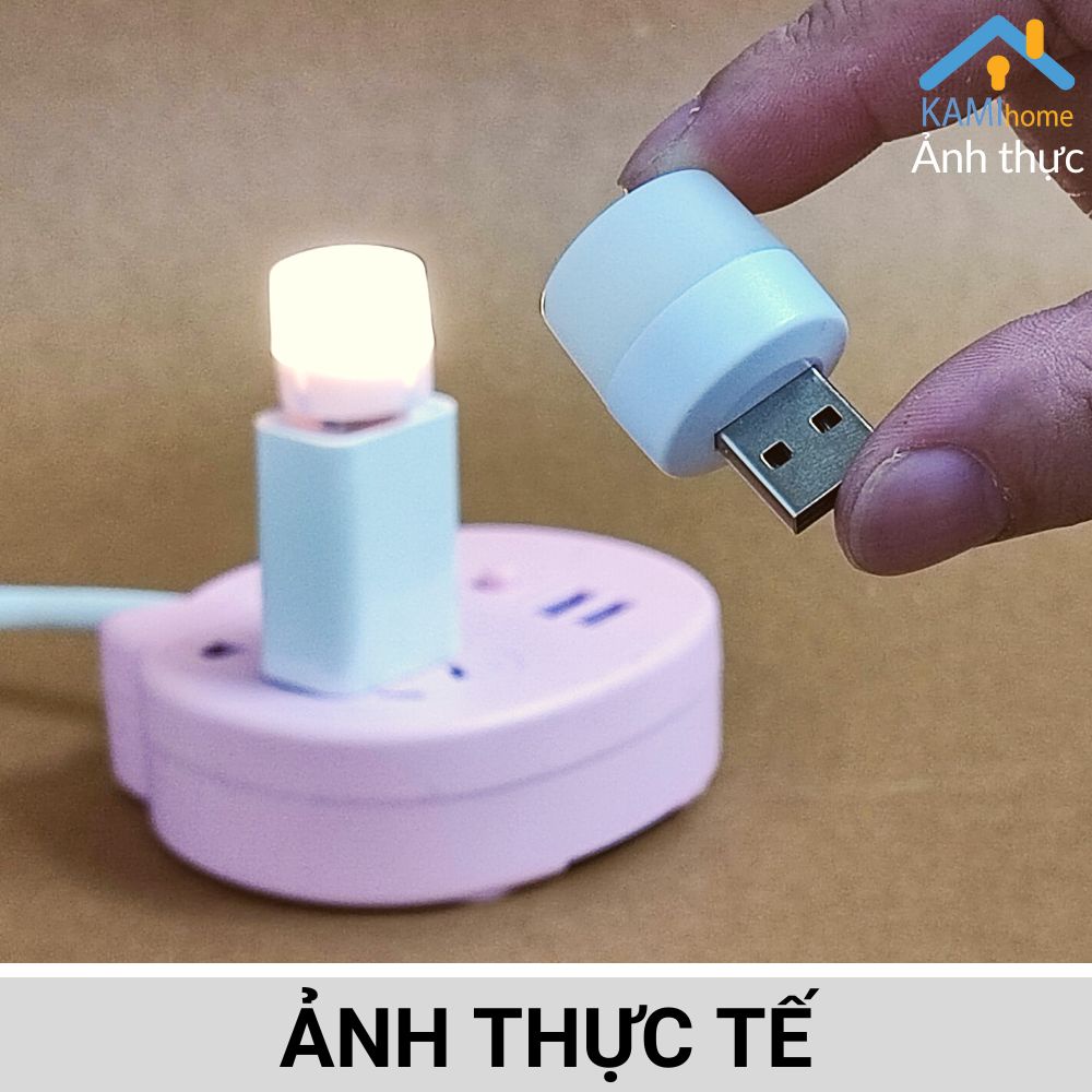 Đèn led cho phòng ngủ và trợ sáng bàn làm việc cắm cổng USB kiểu Bóng đèn Bud KM 26017