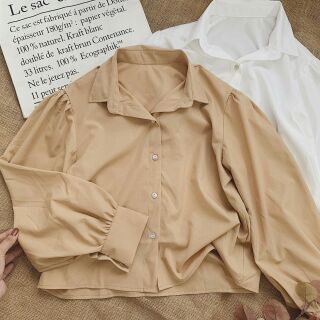 MITI_STORE_ ÁO CROPTOP SƠ MI TAY PHỒNG !!!!
