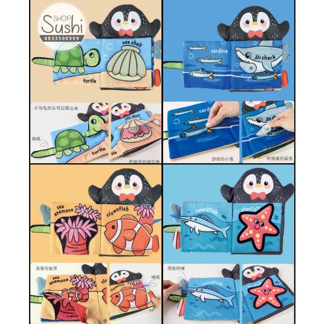 Sách vải kèm rối tay cho bé