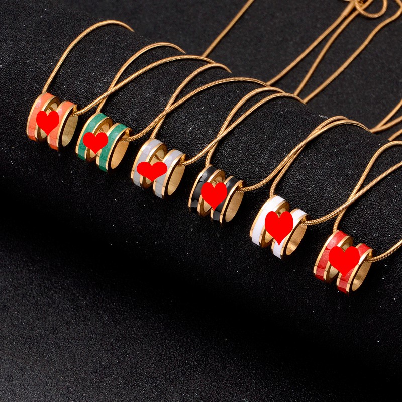 vòng cổ Thép Titan Mạ Vàng 18k Mặt Hình Chữ H Thời Trang Cho Nữ
