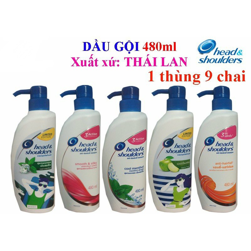 Dầu gội Head shoulders thái 480 ml