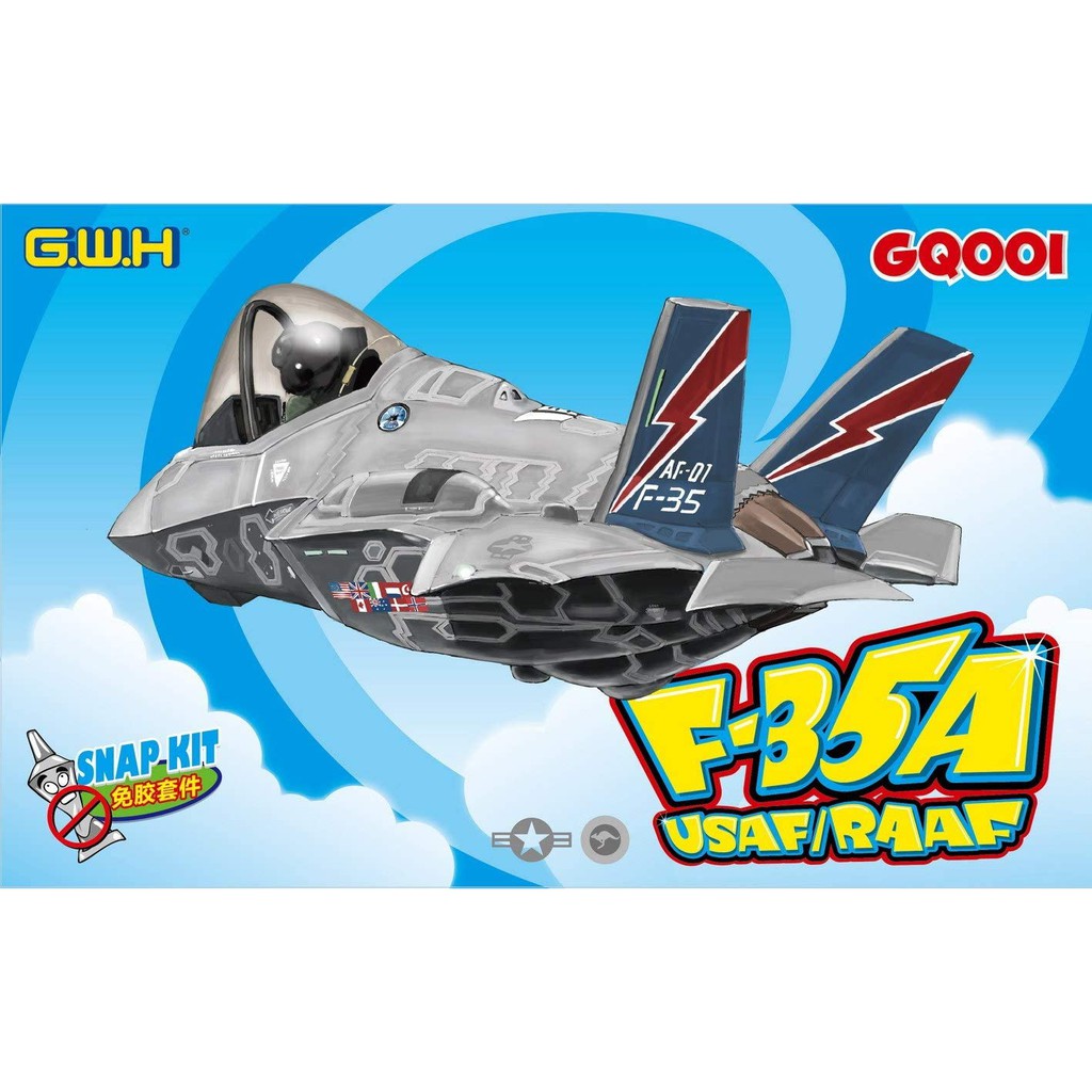 Lắp ráp mô hình nhựa EGG PLANE (Máy bay EGG) F-35A USAF / RAAF
