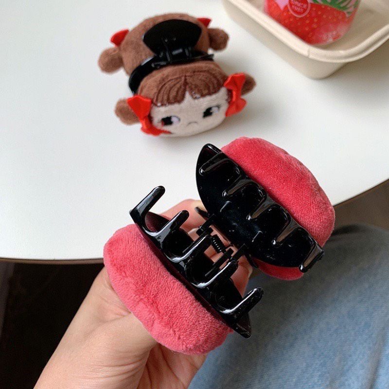 Kẹp tóc gắn thú nhồi bông hình Gấu Lotso dễ thương phong cách Hàn Quốc