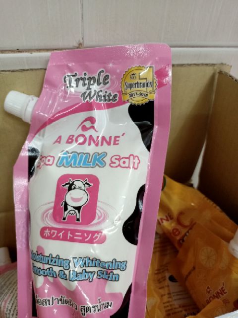 Muối tắm sữa bò tẩy tế bào chết Thái  Lan A BONNE' SPA MILK SALT