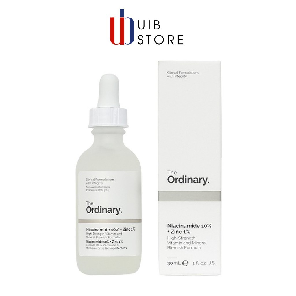 Hàng Auth,có bill Tinh chất sáng da The ordinary Niacinamide 10% + Zinc 1%