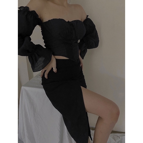 Chân váy dáng dài xẻ tả hot hit (Ảnh thật) | BigBuy360 - bigbuy360.vn