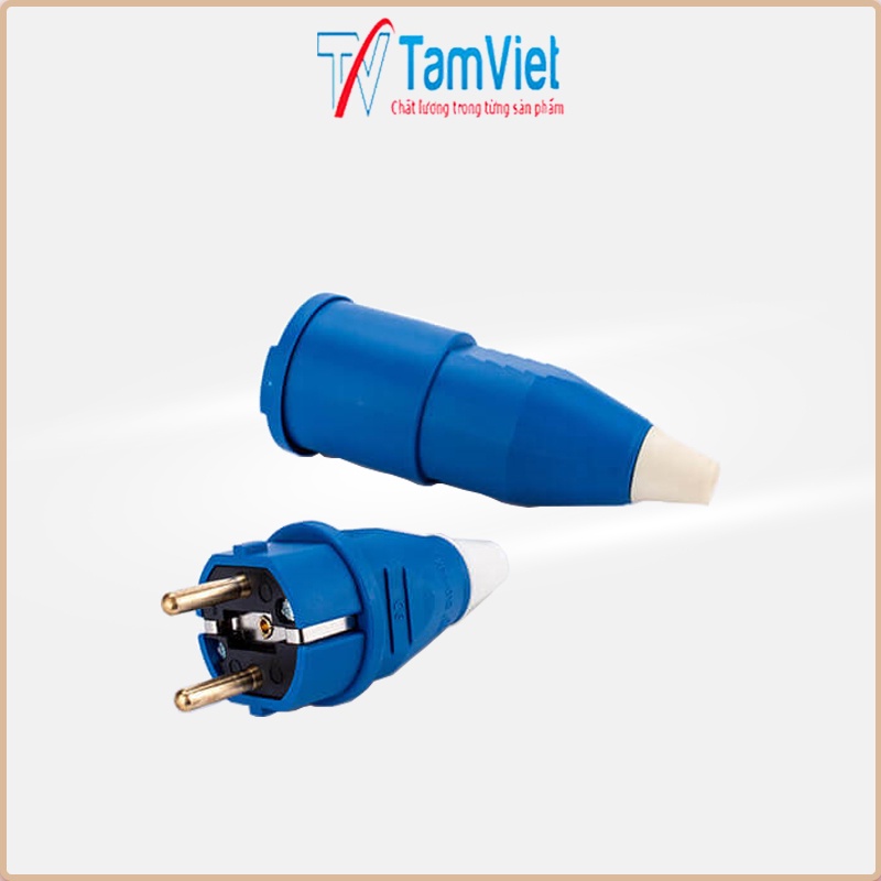 Phích cắm điện 2 chân đa năng, phích cắm công nghiệp 1 pha 16A 2 chân 220V